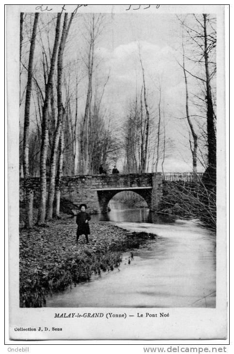 Malay Le Grand Yonne Enfant Au Pont Noé 1918 état Superbe - Autres & Non Classés