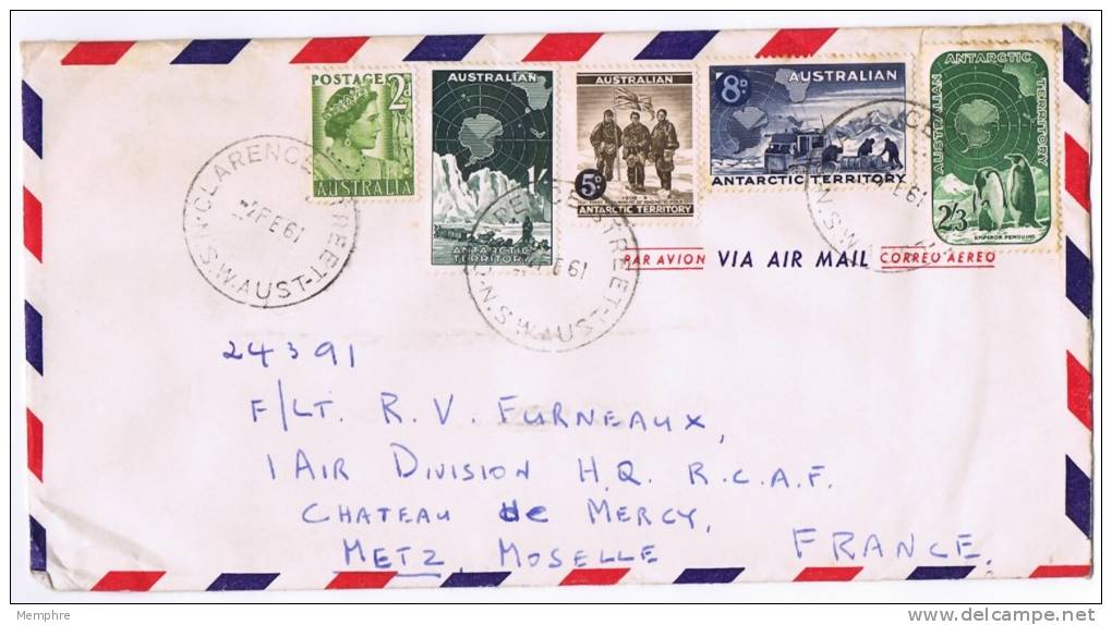 1961  Issue On Air Mail Letter To France - Cartas & Documentos