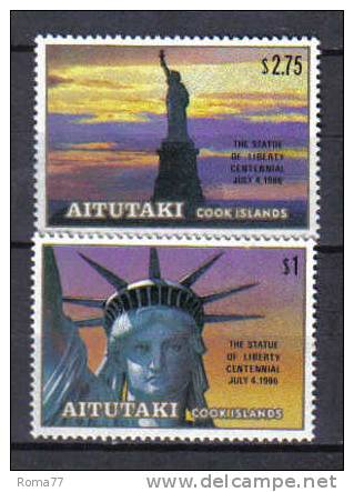 SS2922 - AITUTAKI : Serie N. 439/440  *** Statua Della Libertà - Aitutaki
