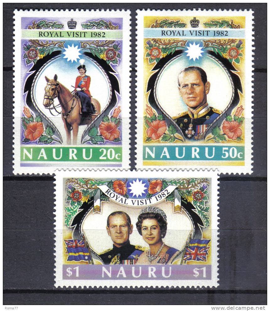 SS2957 - NAURU 1982 , Royal Visit N. 255/257  *** - Nauru