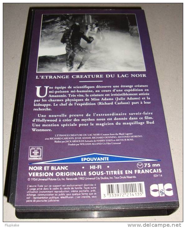 Vhs Pal L´Étrange Créature Du Lac Noir The Creature From The Black Lagoon Jack Arnold 1954 Version Originale Sous-titrée - Sciencefiction En Fantasy