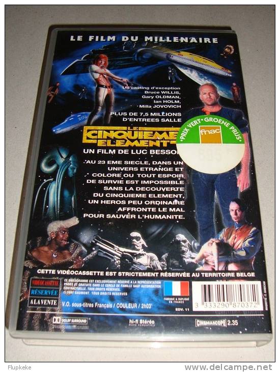 Vhs Pal Le Cinqième Élément Luc Besson 1997 Version Originale Sous-titrée Français - Fantascienza E Fanstasy