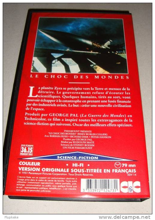 Vhs Pal Le Choc Des Mondes When Worlds Collide Rudolph Maté 1951 Version Originale Sous-titrée Français - Science-Fiction & Fantasy