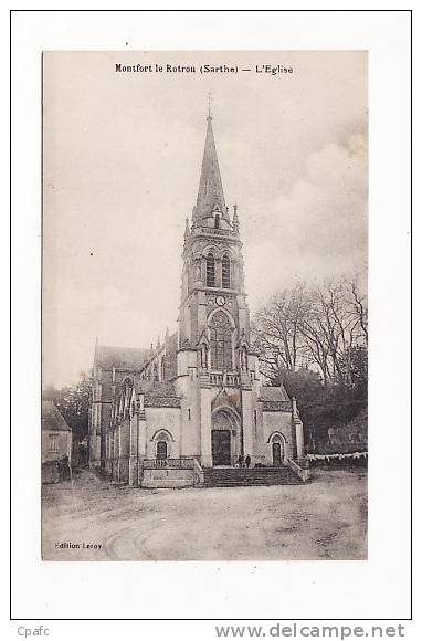 Carte 1920 MONTFORT LE ROTROU / L'EGLISE - Montfort Le Gesnois