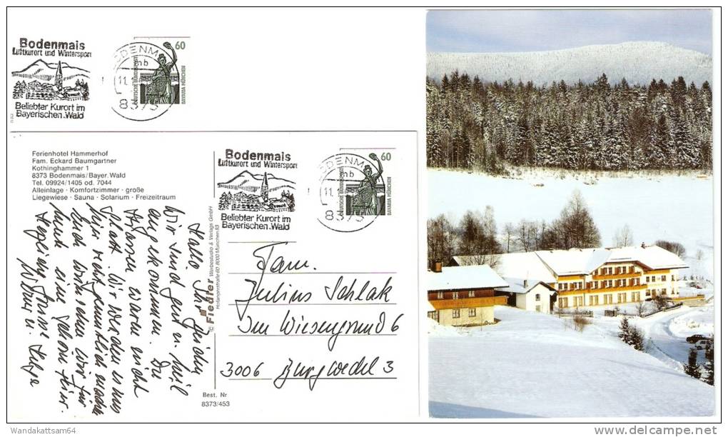 AK 8373453 Ferienhotel Hammerhof Fam. Eckard Baumgartner Kothinghammer 1 8373 Bodenmais / Bayer. Wald Alleinlage Komfort - Bodenmais