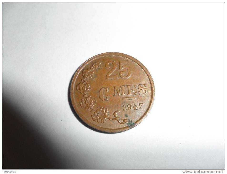 25 Centimes 1947 - Luxemburgo