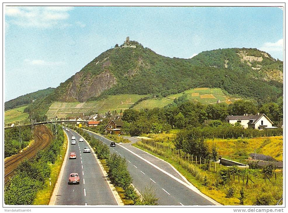 AK Der Drachenfels Mit Autostraße Rhöndorf-Königswinter The Drachenfels Mountain And The Highway Rhöndorf-Königswinter - Koenigswinter