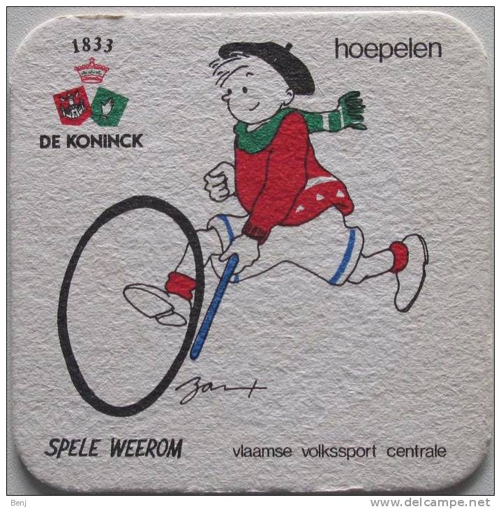 Sous-bock Bierdeckel Bierviltje Coaster DE KONINCK HOEPELEN Spele Weerom Vlaamse Volkssport Centrale (jeu) (GE) - Sous-bocks