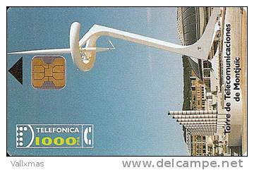 Tarjeta SPAIN CP-010 Torre De Telecomunicaciones Montjuic - Conmemorativas Y Publicitarias