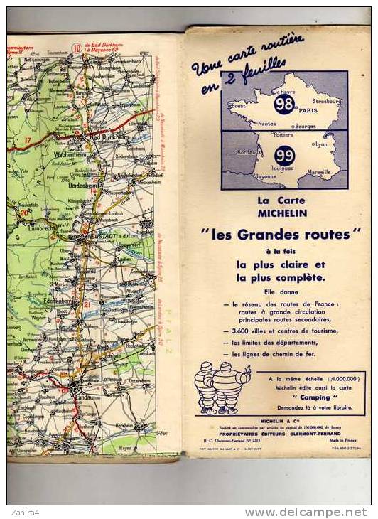 Michelin N° 57 - Verdun - Wissembourg - Strassenkarten