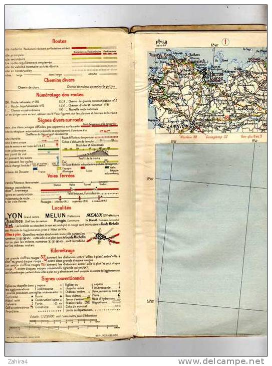 MICHELIN - N° 58  -  Brest  -  Quinper  - - Cartes Routières