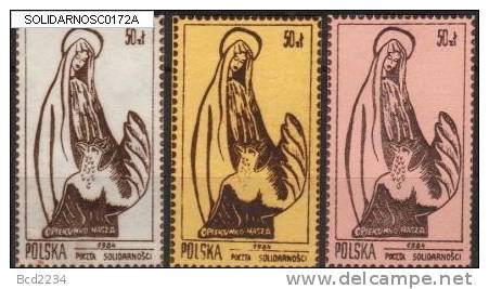 POLAND SOLIDARNOSC MARY MOTHER OF JESUS OUR PROTECTOR & POLISH EAGLE (SOLID0172A/0644) Christianity Religions Birds - Fantasie Vignetten