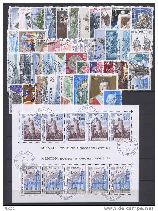 Monaco 1977 Unif. 1084/11124 + BF 11 Usati/Used VF - Autres & Non Classés