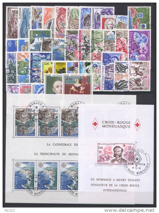 Monaco 1978 Unif. 1125/40, 1152/73 + BF12/13 Usati/Used VF - Otros & Sin Clasificación