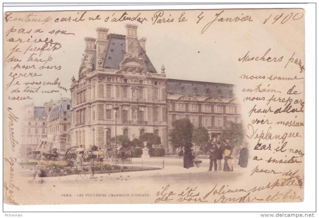75  PARIS  Les Tuilleries   Charmeur D´ Oiseaux   Le 4 Janvier 1900 - Petits Métiers à Paris