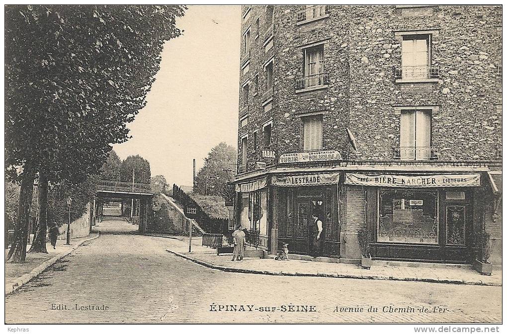 EPINAY-SUR-SEINE : Avenue Du Chemin De Fer - RARE CPA - - Otros & Sin Clasificación