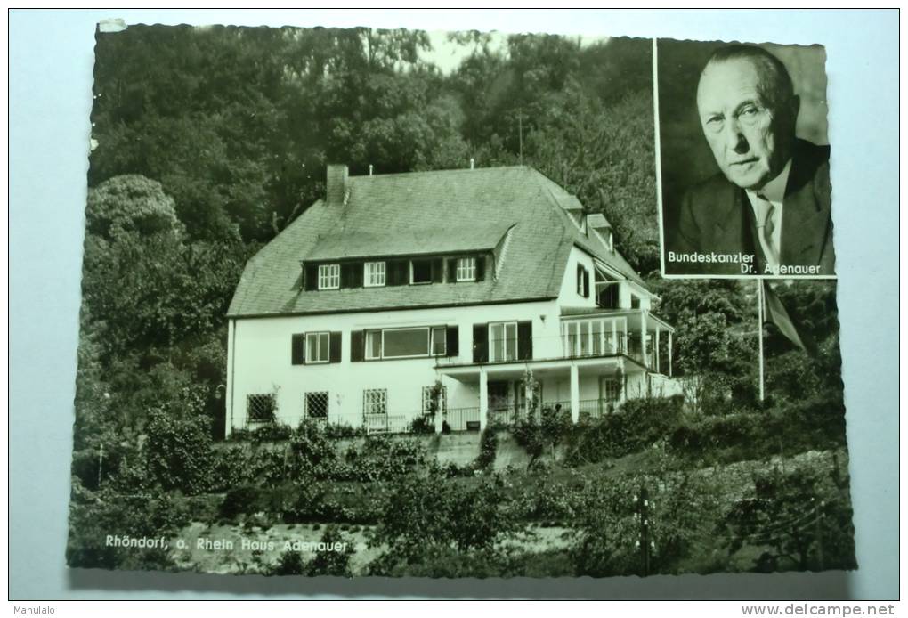 Rhöndorf, A. Rhein Haus Adenauer - Bundeskanzler - Dr. Adenauer - Bad Honnef