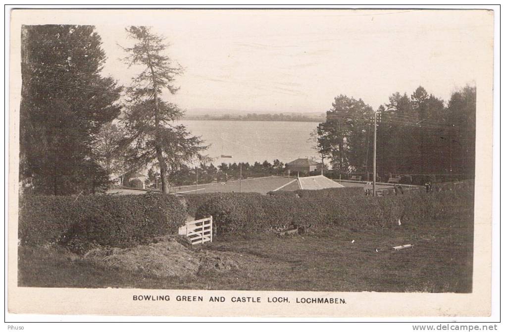 UK1192  LOCHMABEN : Bowling Green And Castle Loch - Dumfriesshire