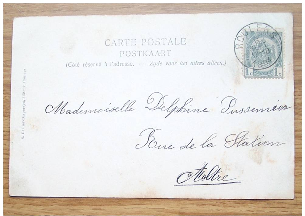 CPA - ROULERS - Péniche Déchargeant Du Bois Aux Ets  A. DE  BROUCKERE  - TOP Et RARE CARTE ! - Roeselare