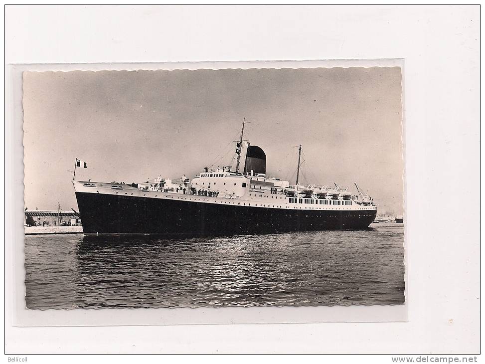 COMPAGNIE GENERALE TRANSATLANTIQUE  -  French Line    "VILLE DE TUNIS" - Dampfer