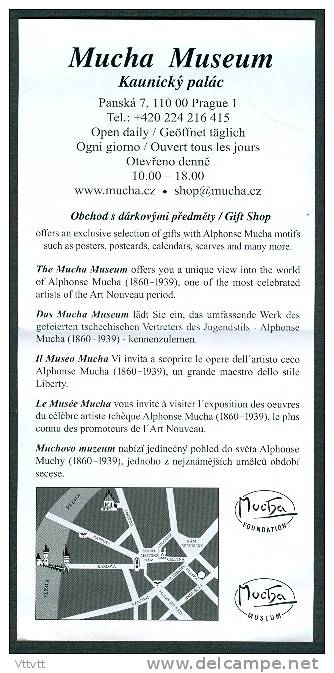 Publicité Recto-Verso : Museum (musée) MUCHA, Prague (République Tchéque) - Mucha, Alphonse