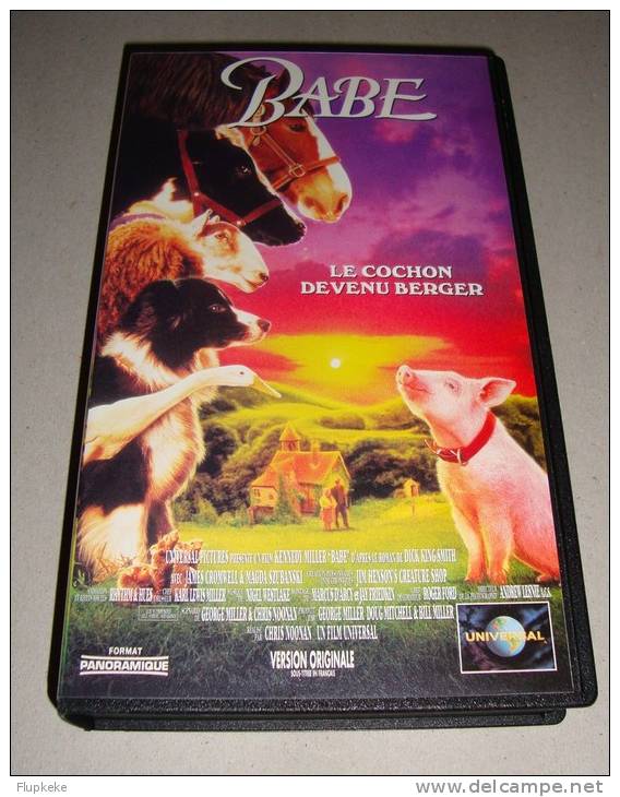 Vhs Pal Babe, Le Cochon Devenu Berger Babe, The Galant Pig Chris Noonan 1996 Version Originale Sous-titrée Français - Kinder & Familie