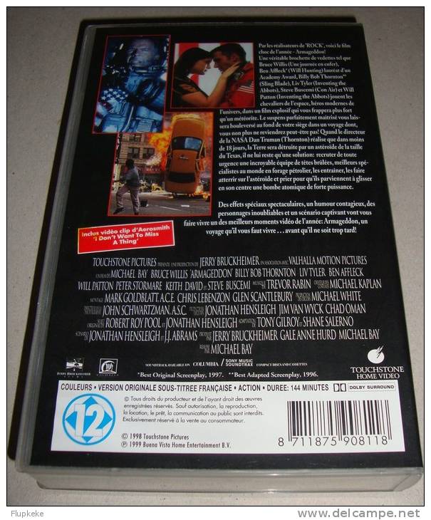 Vhs Pal Armageddon Bruce Willis Michael Bay 1998 Version Originale Sous-titrée Français - Sciences-Fictions Et Fantaisie