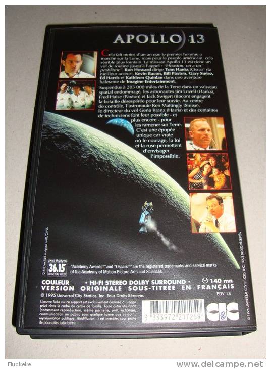 Vhs Pal Apollo 13 Ron Howard 1995 Version Originale Sous-titrée Français - Ciencia Ficción Y Fantasía