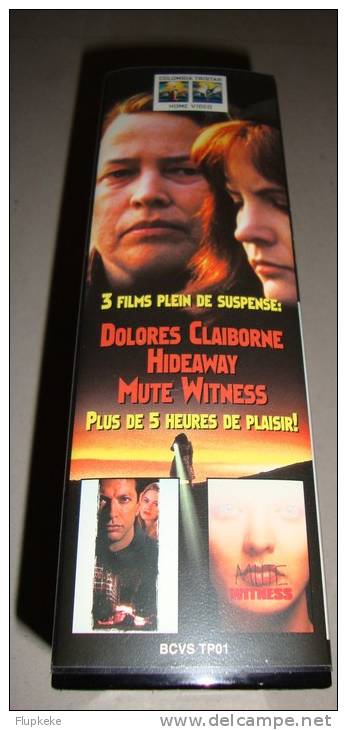 Vhs Pal Thrillerpack Dolores Claiborne Hideway Souvenirs De L´Au-delà Mute Witness Témoin Muet Version Française - Mystery