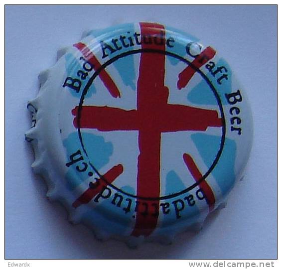 Bad Attitude Switzerland Flag Beer Bottle Top Crown Cap Kronkorken Capsule Tappi Chapa - Bière