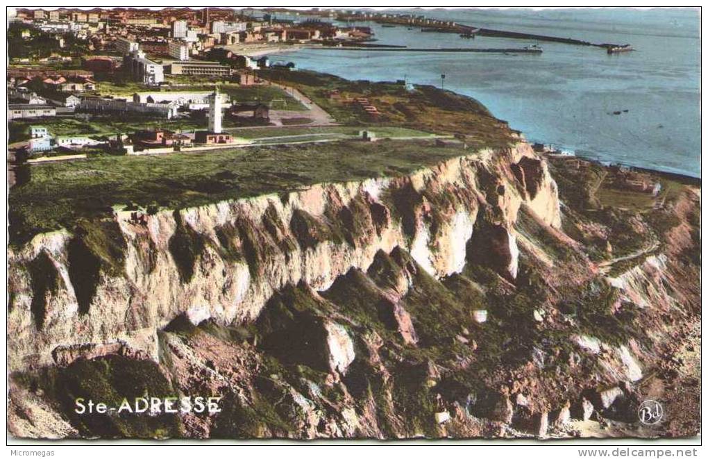 LE HAVRE - Les Falaises Du Cap De La Hève - Le Phare Et La Ville Du Havre - Graville