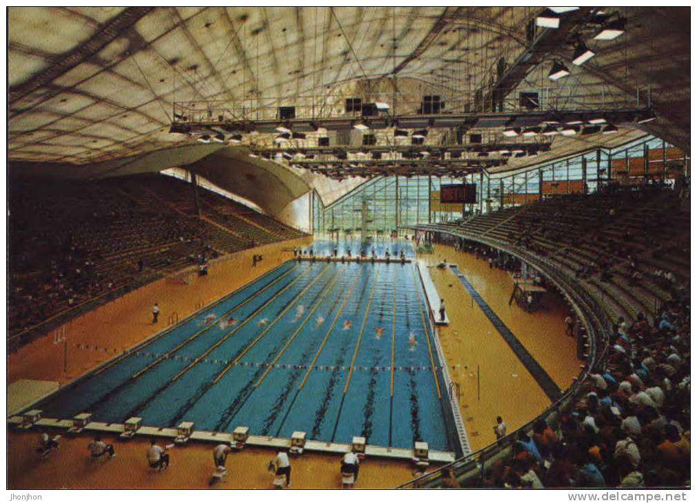 Germany-Postcard 1972-Olympic Swimming Pool -Butterfly Style Contest - Natation