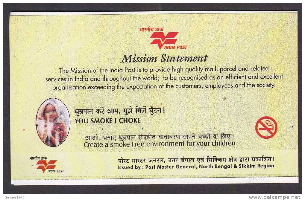 2005  India Post 150 Years Anti Smoking Stamp Booklet # 22446 - Ungebraucht