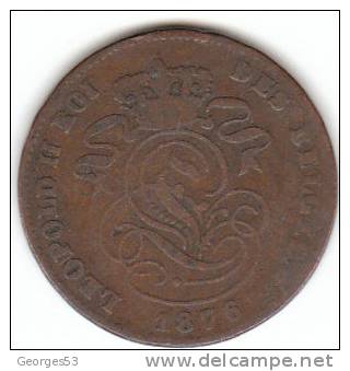 PIECE  2 CENT  1876   BELGIQUE - 2 Cents
