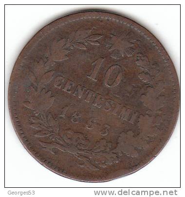 PIECE DE 10 CENTESIMI   1863 - 1861-1878 : Vittoro Emanuele II