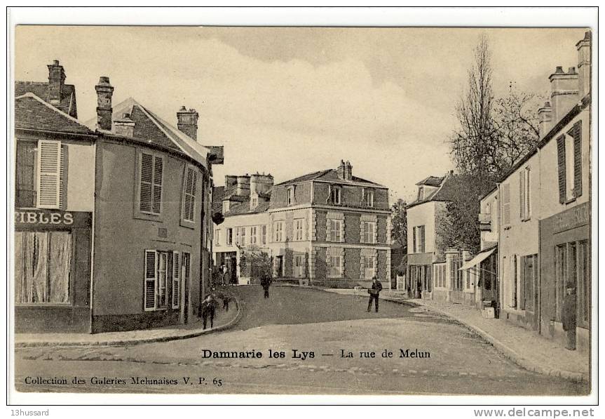 Carte Postale Ancienne Dammarie Des Lys - La Rue De Melun - Dammarie Les Lys