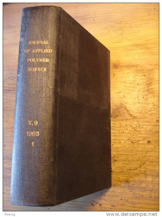 JOURNAL OF APPLIED POLYMER SCIENCE - V.9 - 1965 - 1 - RELIE - TBE - Scheikunde