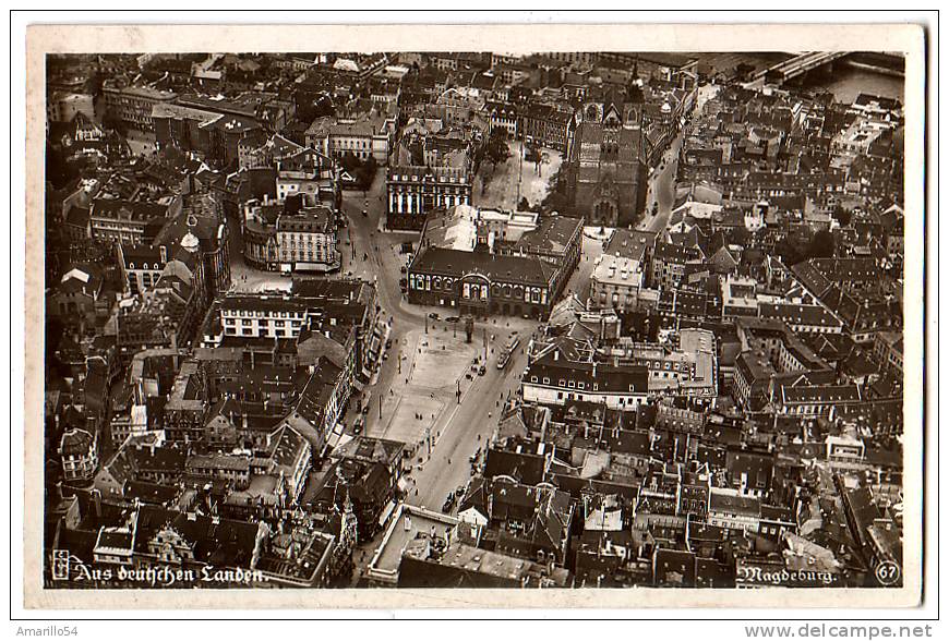 RAR Magdeburg - Foto AK Flugbild 1932 ! - Magdeburg