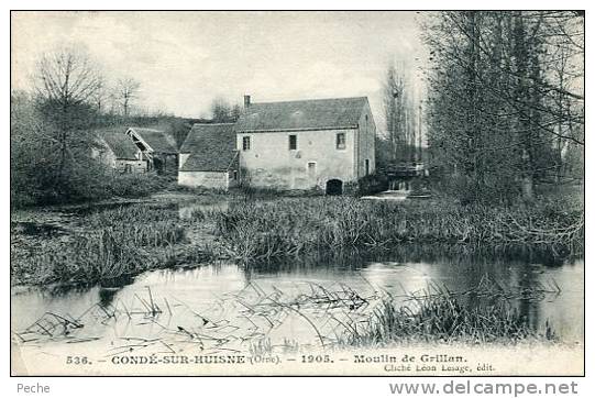 N°14504 -cpa Condé Sur Huisne -moulin De Grillan- - Water Mills
