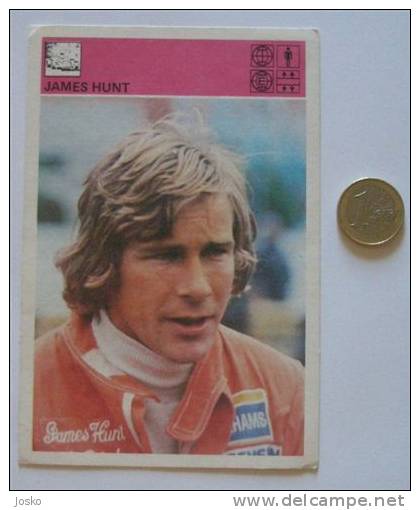 JAMES HUNT - England ( Yugoslavia Vintage Card Svijet Sporta ) F1 Formula 1 F-1 Car Racing Auto Automobile - Car Racing - F1