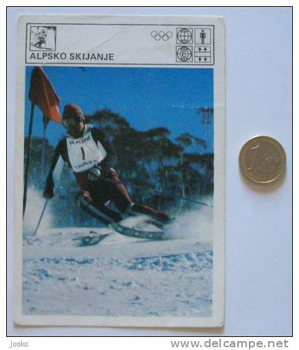 ESQUI - Ski Alpin ( Yougoslavie - Vintage Card World Of Sports )  Skiing Ski Sport Sci - Wintersport