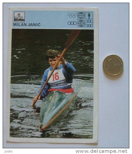 KAYAK & CANOE  Milan Janic ( Yugoslavia - Vintage Card World Of Sports ) Kayaking Kayac Kajak Kayacing Kajaking Canoeing - Other & Unclassified