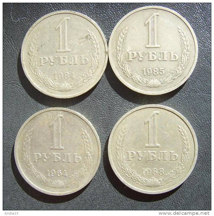 CT1: RUSSIA, USSR 1 ROUBLE 1964 - 1984 - 1985 - 1988 - Russia