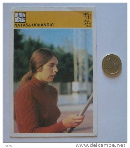 ATHLETICS Natasa Urbancic - Pole Vault  ( Yugoslavia Vintage Card Svijet Sporta )athletisme Atletismo Atletica - Athletics