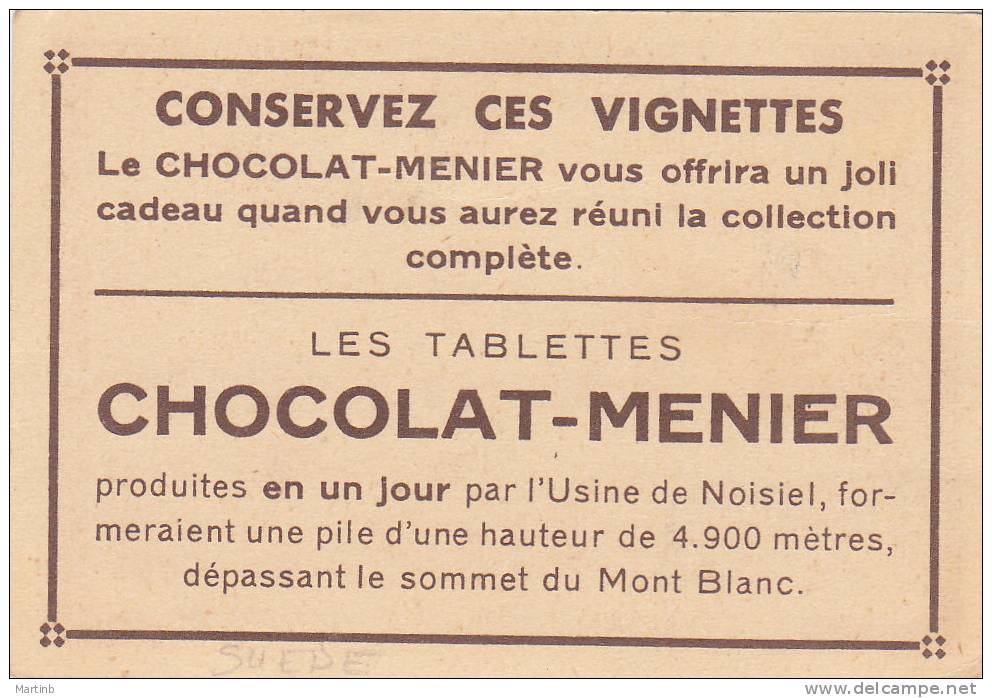 CHROMO  Image Chocolat MENIER  SUEDE  DROTTNINGHOLM   Le Chateau  N° 493 - Menier