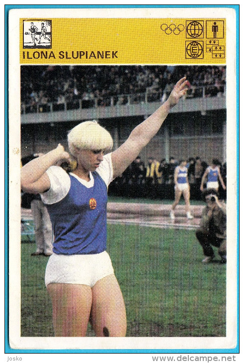 ILONA SLUPIANEK - Athletics Shot Put Germany ( Yugoslavia Vintage Card Svijet Sporta ) Athletisme Atletismo Atletica - Atletica