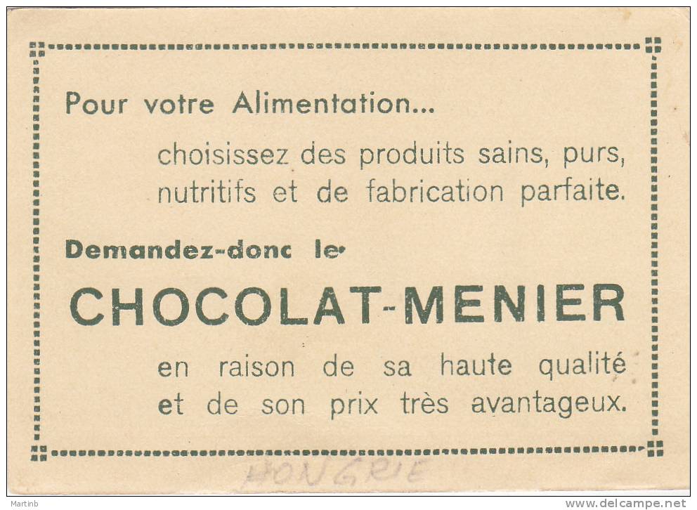 CHROMO  Image Chocolat MENIER  HONGRIE  EDELENY   Le Chateau  N° 317 - Menier