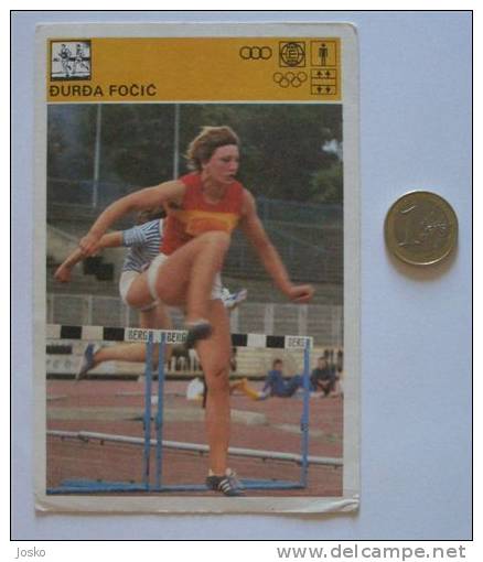 ATHLETICS Djurdja Focic - Pentathlon  ( Yugoslavia Vintage Card World Of Sports ) Athletisme Atletismo Atletica - Athletics