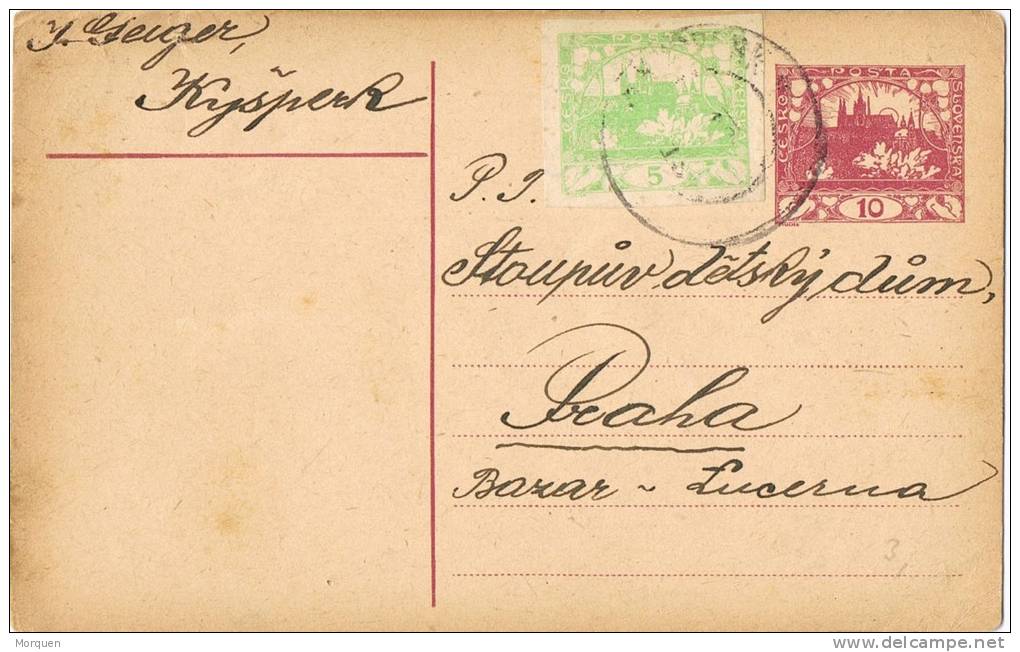 Entero Postal KYSPERK (Checoslovaquia) 1919. Hradcany - Postales