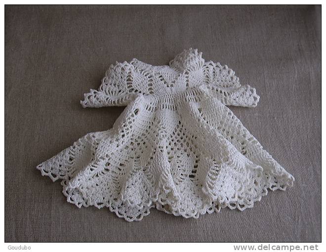 Couvre Abat-jour De Dentelle Crochetée En Coton Perlé Blanc.Voir Photos. - Pizzi, Merletti E Tessuti